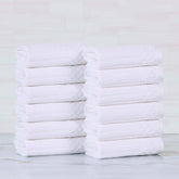 Soho Ribbed Cotton Absorbent Face Towel/Washcloth Set of 12